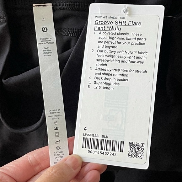 NEW Lululemon Groove Pant Flare Super High-Rise *Nulu Black 2021 W5DKMS Sz 4 - Picture 2 of 6